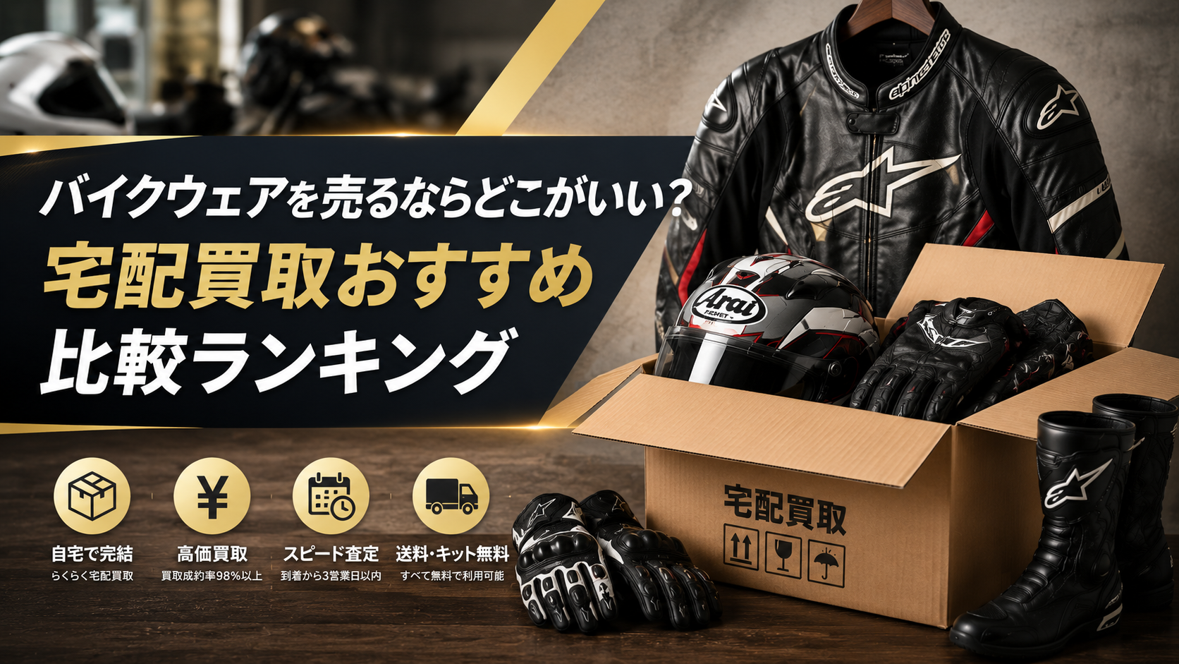 バイクウェアを売るならどこがいい？宅配買取おすすめ比較ランキング