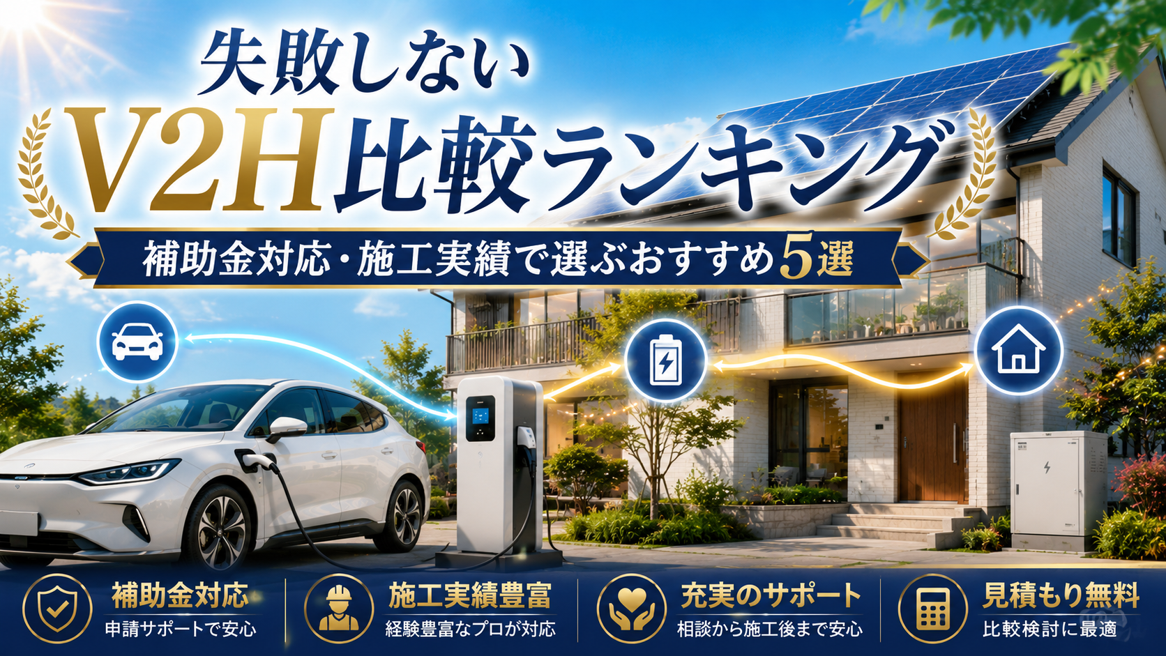 失敗しないV2H比較ランキング｜補助金対応・施工実績で選ぶおすすめ5選