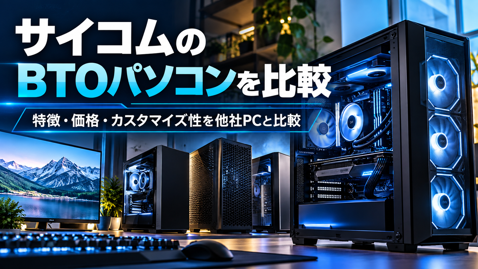 サイコムのBTOパソコンを比較｜特徴・価格・カスタマイズ性を他社PCと解説
